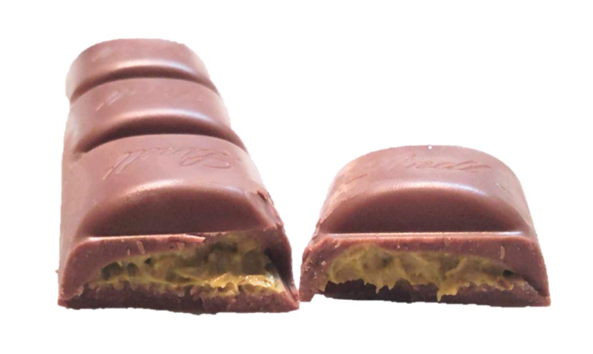 Lindt（リンツ）で購入したドバイスタイルチョコレートバーを裏から見た写真