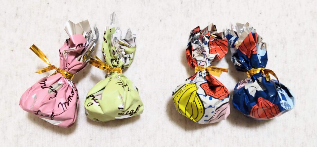 CHOCOLATE HOUSE Mon Loire（チョコレートハウス モンロワール）のリーフメモリー（左）とbelle plage（ベルプラージュ）のカカオパーニュ（右）の写真