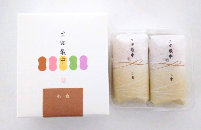 蜂の家で購入したまゆ最中小倉の写真