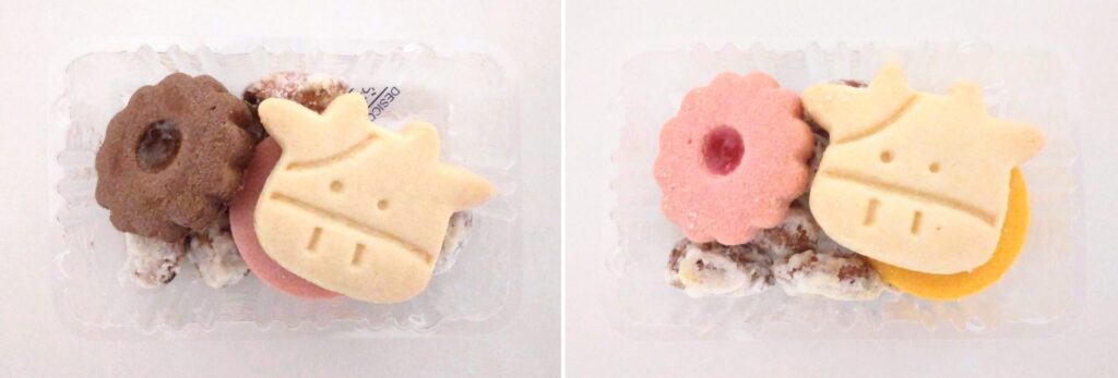 Yogurt Four Seasons（ヨーグルト フォーシーズンズ）のヨーグルトクッキーミニを袋から取り出した写真