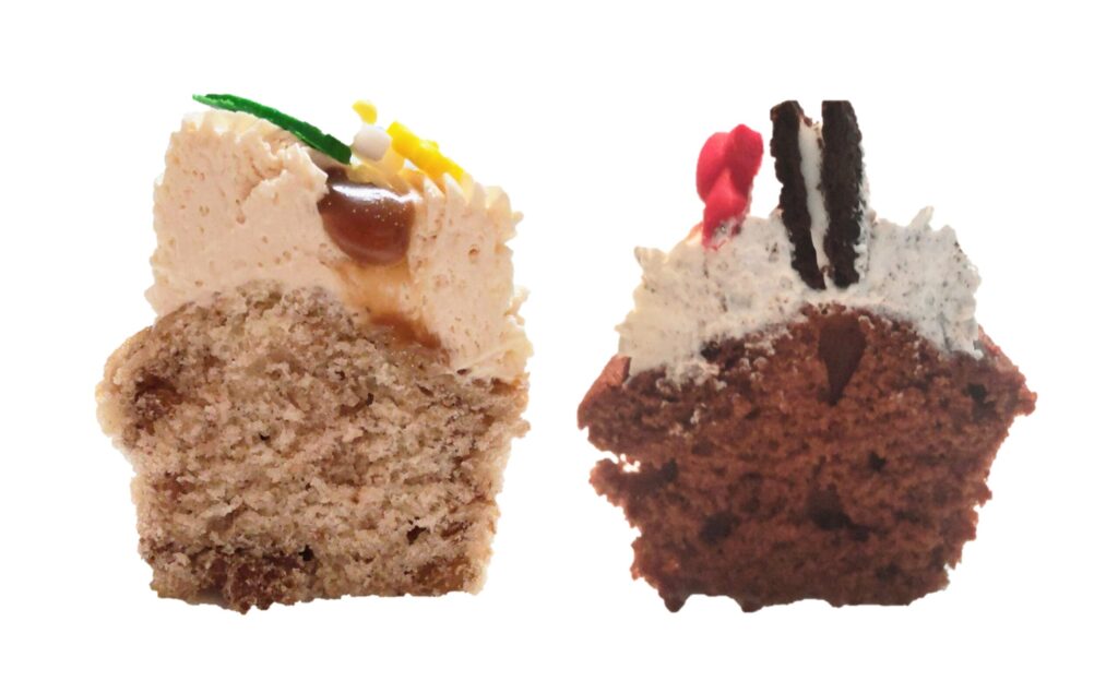London Cupcakes （ロンドン・カップケーキ）名古屋店で購入したカップケーキの断面写真