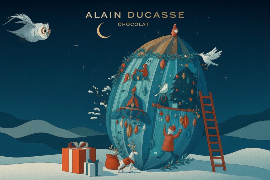 LE CHOCOLAT ALAIN DUCASSE（ル・ショコラ・アラン・デュカス）の2025年のアドベントカレンダー「カランドリエ・ド・ラヴァン」の写真