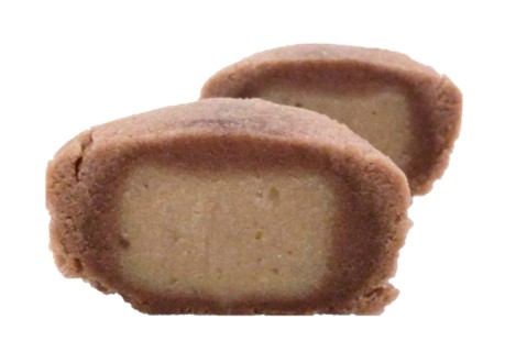 菓匠清閑院での栗しぐれの断面写真