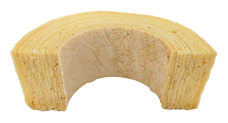 HOLLANDISCHE KAKAO-STUBE （ホレンディッシェ・カカオシュトゥーベ）のバウムクーヘンの断面写真