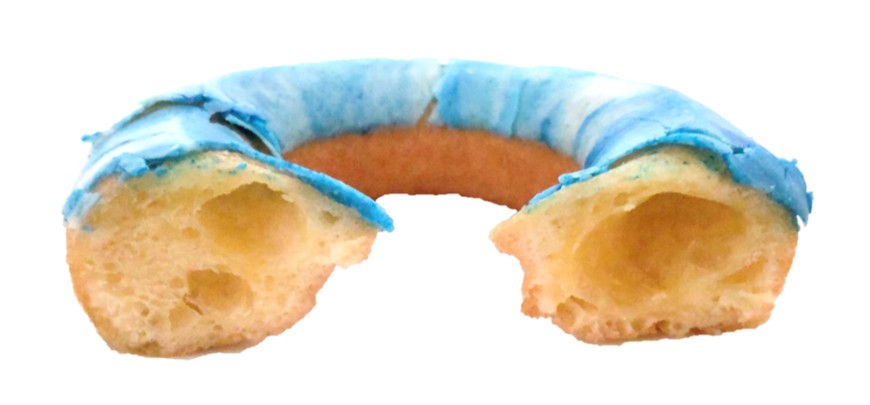 JACK IN THE DONUTS（ジャックインザドーナツ）で購入したギャラクシードーナツの断面写真