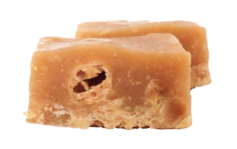 六花亭のマルセイキャラメルの断面写真
