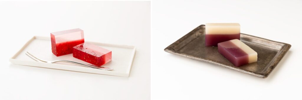 角館くら吉阪急うめだ本店限定ラズベリー羹とラズベリー＆ホワイトチョコレート羹の写真