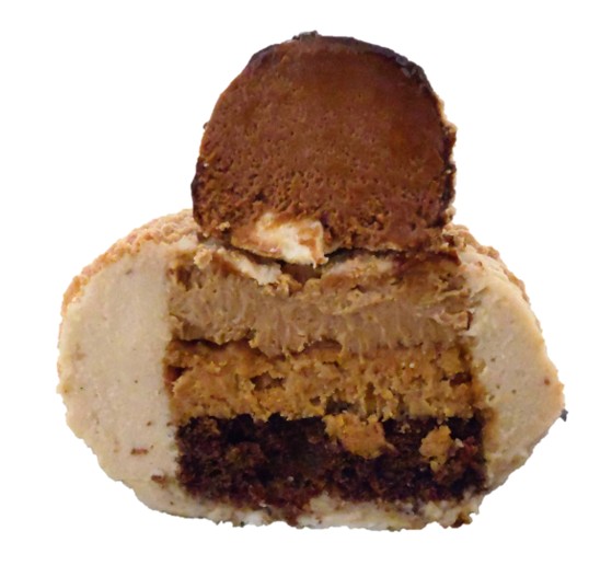 Masahiko Ozumi Paris（マサヒコ オズミ パリ）で購入した座布団モンブランことモンブラン ジャポネ ノワールの断面写真