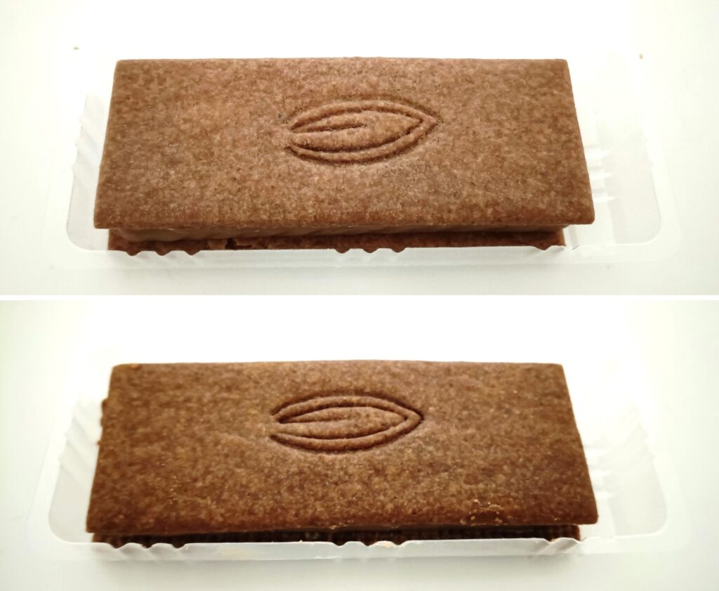 Cacaotier Gokan（カカオティエゴカン）のカカオサンドを箱から出した写真