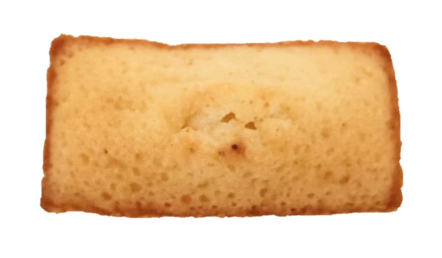 ちひろ菓子店の人生最高のフィナンシェの北海道バターを上から見た写真