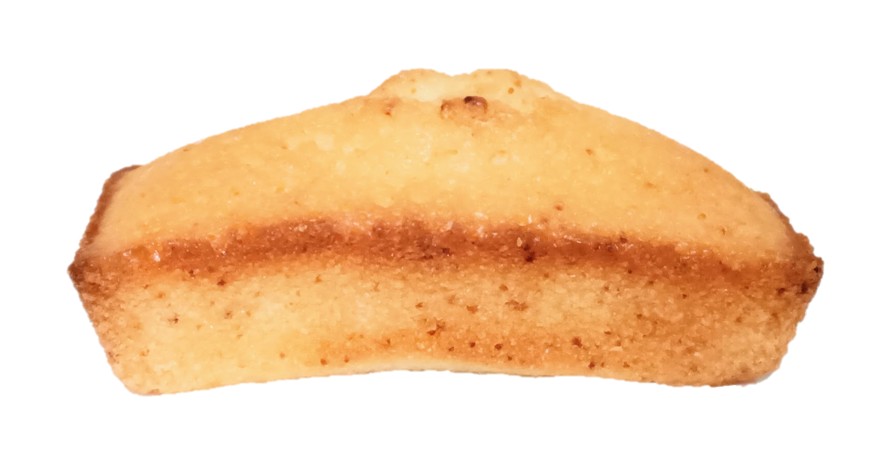 ちひろ菓子店の人生最高のフィナンシェの北海道バターを横から見た写真