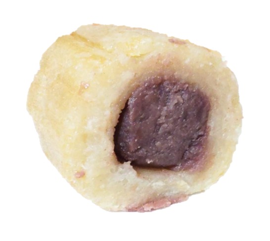 笹屋伊織のどら焼きをカットした写真